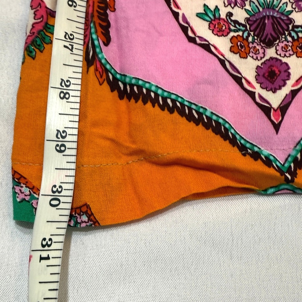 NWT Galita Pants Top Colorful Floral Paisley Print Ruffle 2-Piece Set Size L - Picture 10 of 12